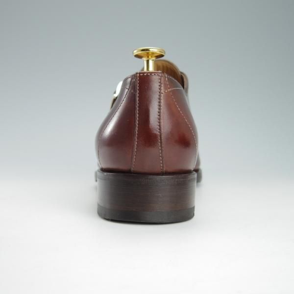 美品★(伊)サントーニ SIZE 7【上級★グッドイヤーウェルテッド製法/12635】ダブルモンク/カーフ/濃茶/メンズ/Santoni★g341