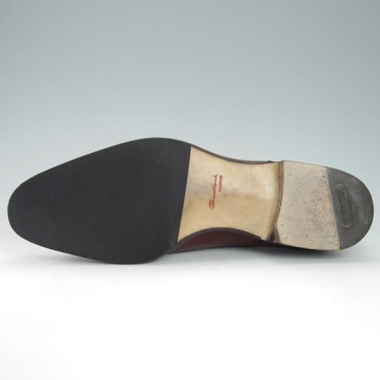 美品★(伊)サントーニ SIZE 7【上級★グッドイヤーウェルテッド製法/12635】ダブルモンク/カーフ/濃茶/メンズ/Santoni★g341