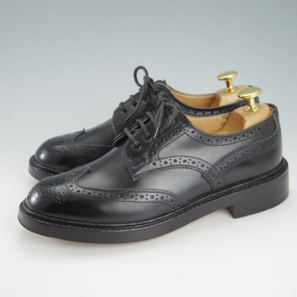 極美品★トリッカーズ(レディース) SIZE 4.5【バートン同系モデル★L6518/カントリーシューズ】フルブローグ/短靴/黒/Tricker's★g342