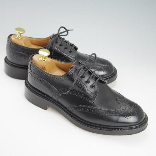 極美品★トリッカーズ(レディース) SIZE 4.5【バートン同系モデル★L6518/カントリーシューズ】フルブローグ/短靴/黒/Tricker's★g342