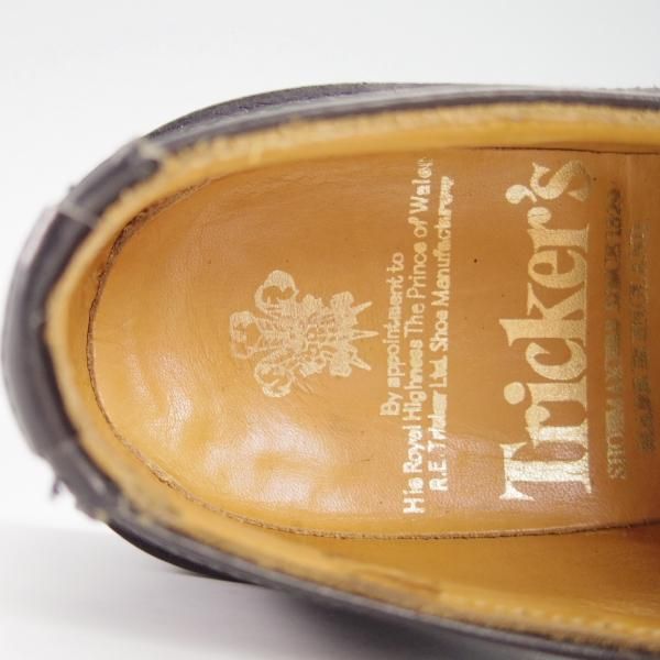 極美品★トリッカーズ(レディース) SIZE 4.5【バートン同系モデル★L6518/カントリーシューズ】フルブローグ/短靴/黒/Tricker's★g342