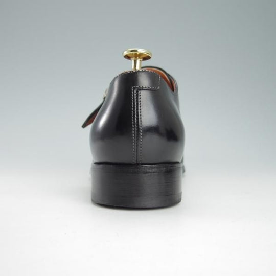 美品★(伊)サントーニ SIZE 7.5【★ダブルモンク/11652】カーフ/黒/メンズ/Santoni★g344
