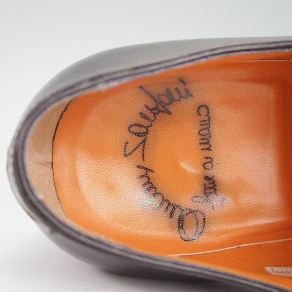 美品★(伊)サントーニ SIZE 7.5【★ダブルモンク/11652】カーフ/黒/メンズ/Santoni★g344