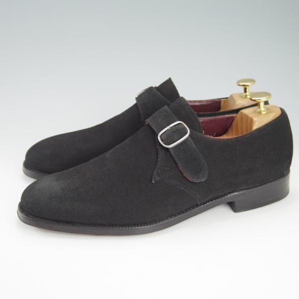 極美品★チャーチ 80F/UK8【最上級★マスタークラス/Masterclass/73ラスト】ビームス別注/モンクストラップ/黒/BEAMS/Church's★g348