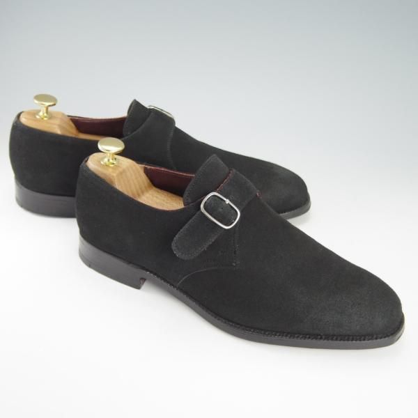 極美品★チャーチ 80F/UK8【最上級★マスタークラス/Masterclass/73ラスト】ビームス別注/モンクストラップ/黒/BEAMS/Church's★g348