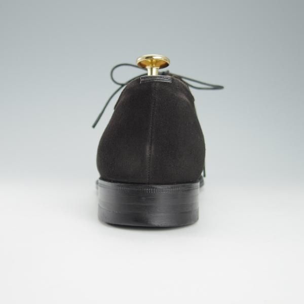 美品★チャーチ 70F/UK7【旧チャーチ★LUDGATE/3都市ロゴ】84ラスト/パンチドキャップトゥ/スエード/黒/メンズ/Church's★g349