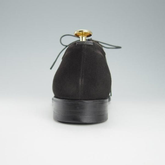 美品★チャーチ 70F/UK7【旧チャーチ★LUDGATE/3都市ロゴ】84ラスト/パンチドキャップトゥ/スエード/黒/メンズ/Church's★g349