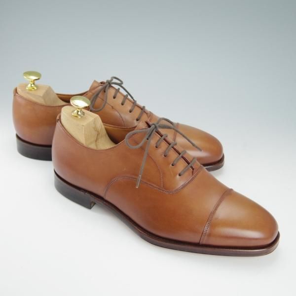 未使用★(英)グレンソン 6.5F【貴重★footmaster/フットマスター】ストレートチップ/カーフ/コニャック/薄茶/メンズ/GRENSON★g352