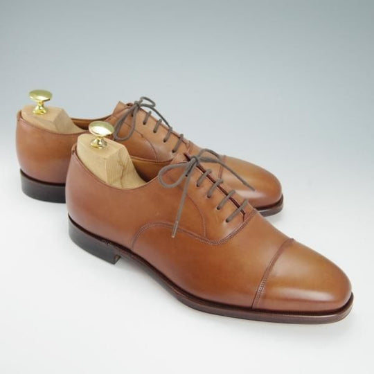 未使用★(英)グレンソン 6.5F【貴重★footmaster/フットマスター】ストレートチップ/カーフ/コニャック/薄茶/メンズ/GRENSON★g352