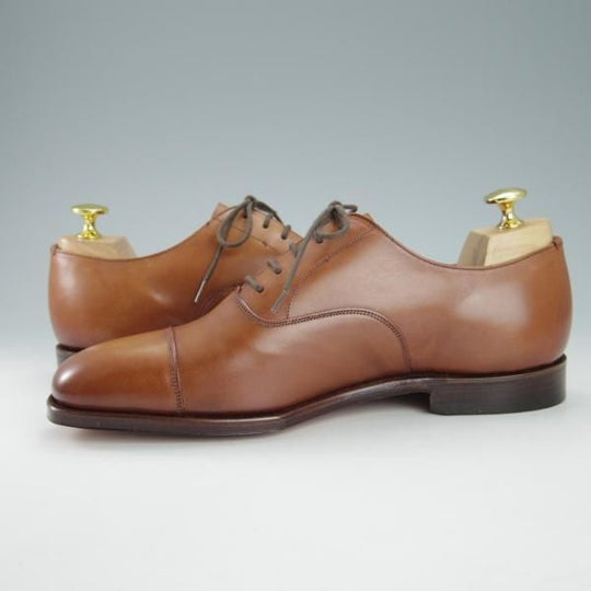 未使用★(英)グレンソン 6.5F【貴重★footmaster/フットマスター】ストレートチップ/カーフ/コニャック/薄茶/メンズ/GRENSON★g352