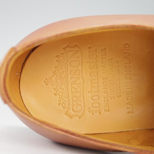 未使用★(英)グレンソン 6.5F【貴重★footmaster/フットマスター】ストレートチップ/カーフ/コニャック/薄茶/メンズ/GRENSON★g352