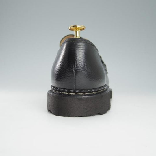 極美品★パラブーツ SIZE 9【定価￥71,500-★ランス/REIMS】マルシェソール/コインローファー/グレインレザー/NOIR/黒/Paraboot★g357