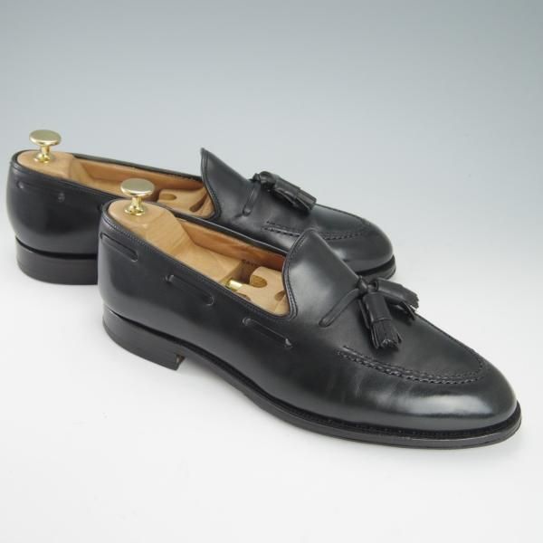 極上★クロケット&ジョーンズ 7.5E【定価￥86,900-★CAVENDISH 2/キャベンディッシュ2】タッセルローファー/黒/Crockett&Jones★g359