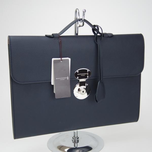 新品★(英)SIMPSON LONDON/シンプソン【定価￥113,400-★マッキントッシュ別注/ブリーフケース】メンズ/ビジネス/バッグ/紺/革/鞄★N5687