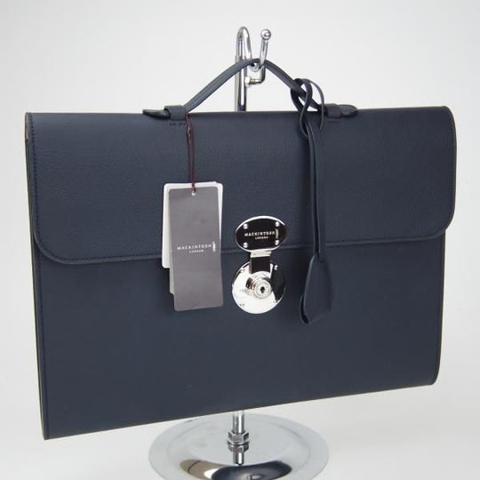 新品★(英)SIMPSON LONDON/シンプソン【定価￥113,400-★マッキントッシュ別注/ブリーフケース】メンズ/ビジネス/バッグ/紺/革/鞄★N5687