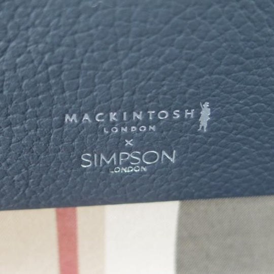 新品★(英)SIMPSON LONDON/シンプソン【定価￥113,400-★マッキントッシュ別注/ブリーフケース】メンズ/ビジネス/バッグ/紺/革/鞄★N5687