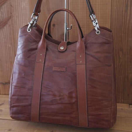 極上★(伊)ダニエル&ボブ【定価￥107,800-★クロドーロ/ロディ/2WAY CULODORO RODI 】メンズ/トートバッグ/鞄/革/茶/Daniel&Bob★N5691