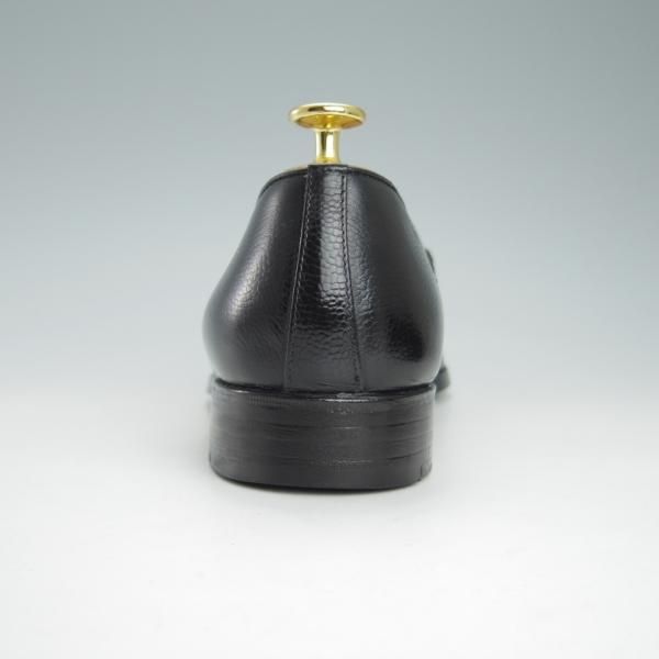 ★(伊)タニノクリスチー SIZE 7.5【定価15万円以上★ローファー/108788】スリッポン/グレインレザー/黒/メンズ/TANINO CRISCI★g362