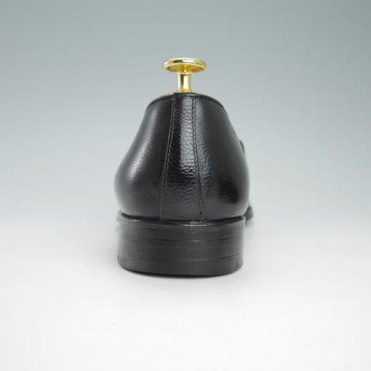 ★(伊)タニノクリスチー SIZE 7.5【定価15万円以上★ローファー/108788】スリッポン/グレインレザー/黒/メンズ/TANINO CRISCI★g362