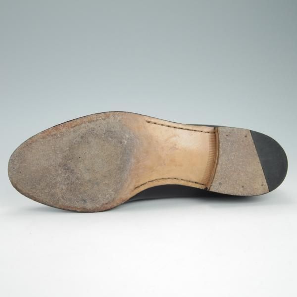 ★(伊)タニノクリスチー SIZE 7.5【定価15万円以上★ローファー/108788】スリッポン/グレインレザー/黒/メンズ/TANINO CRISCI★g362