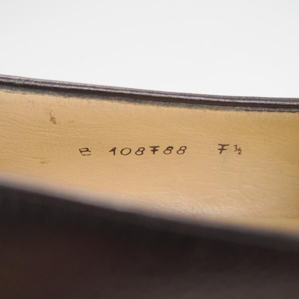 ★(伊)タニノクリスチー SIZE 7.5【定価15万円以上★ローファー/108788】スリッポン/グレインレザー/黒/メンズ/TANINO CRISCI★g362