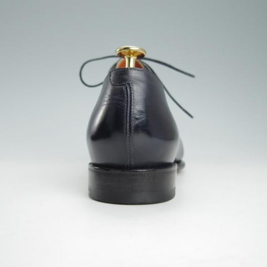 極美品★(伊)サントーニ SIZE 5【★ホールカット/15833】カーフ/紺/メンズ/Santoni★g363