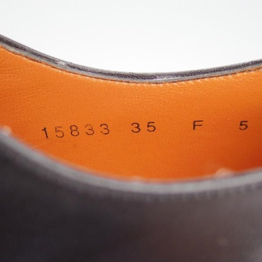 極美品★(伊)サントーニ SIZE 5【★ホールカット/15833】カーフ/紺/メンズ/Santoni★g363