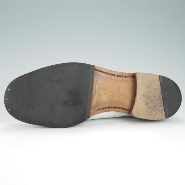 極上★(英)SANDERS/サンダース(レディース) SIZE 6【モデル定価￥52,800-★ミリタリーコレクション/1052W】プレーントゥ/カーフ/白★g366