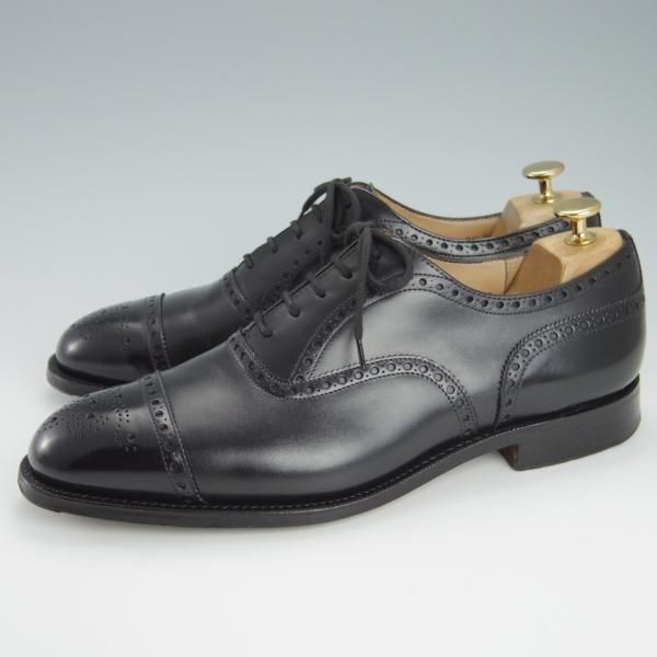 極上★チャーチ 80G/UK8【定価￥96,800-★ディプロマット/DIPLOMAT】173ラスト/セミブローグ/カーフ/黒/メンズ/Church's★g369