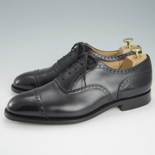 極上★チャーチ 80G/UK8【定価￥96,800-★ディプロマット/DIPLOMAT】173ラスト/セミブローグ/カーフ/黒/メンズ/Church's★g369