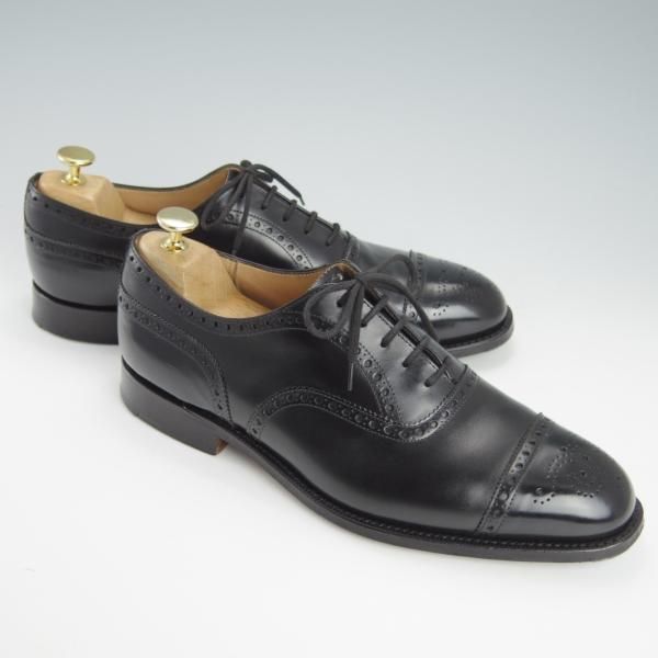 極上★チャーチ 80G/UK8【定価￥96,800-★ディプロマット/DIPLOMAT】173ラスト/セミブローグ/カーフ/黒/メンズ/Church's★g369