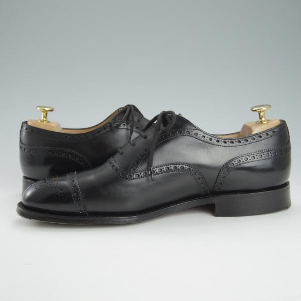 極上★チャーチ 80G/UK8【定価￥96,800-★ディプロマット/DIPLOMAT】173ラスト/セミブローグ/カーフ/黒/メンズ/Church's★g369