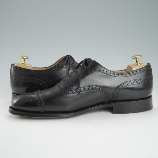 極上★チャーチ 80G/UK8【定価￥96,800-★ディプロマット/DIPLOMAT】173ラスト/セミブローグ/カーフ/黒/メンズ/Church's★g369