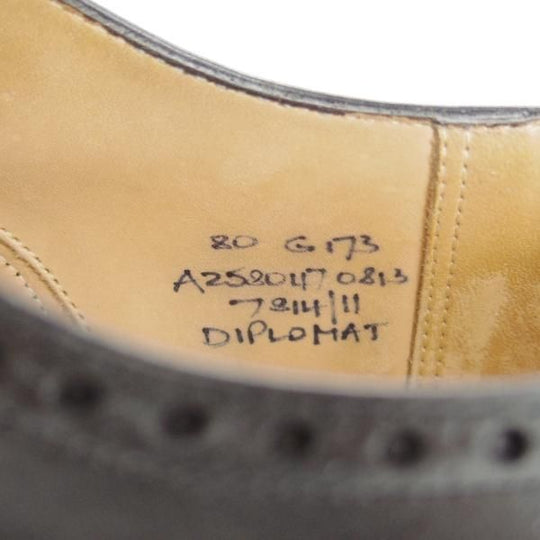 極上★チャーチ 80G/UK8【定価￥96,800-★ディプロマット/DIPLOMAT】173ラスト/セミブローグ/カーフ/黒/メンズ/Church's★g369