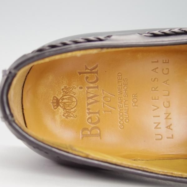 ★(スペイン製)Berwick/バーウィック SIZE 6【モデル定価￥33,000-★UNIVERSAL LANGUAGE別注/4340】タッセルローファー/カーフ/黒★g373