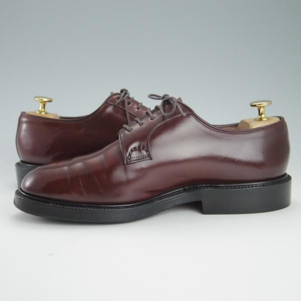 極上★チャーチ 60F/UK6【コードバン仕様★旧チャーチ/224ラスト/STRATTON】プレーントゥ/赤茶/メンズ/Church's★g374