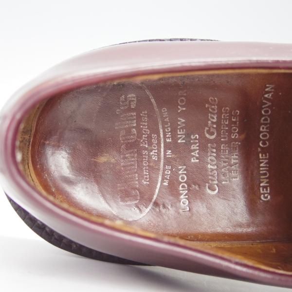 極上★チャーチ 60F/UK6【コードバン仕様★旧チャーチ/224ラスト/STRATTON】プレーントゥ/赤茶/メンズ/Church's★g374