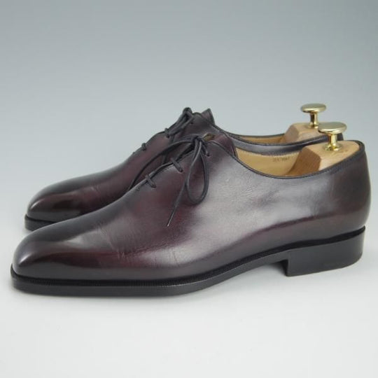 極美品★(仏)ベルルッティ SIZE 7【現行定価25万円以上★アレッサンドロ/ALESSANDRO】ヴェネチアレザー/ホールカット/赤茶/Berluti★g375