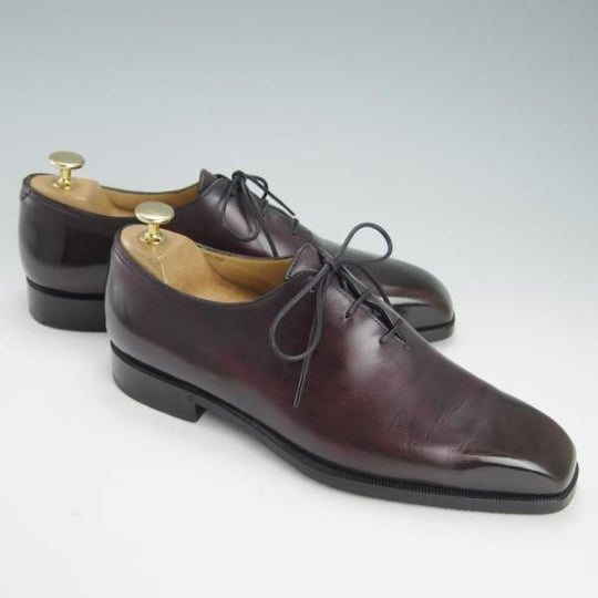 極美品★(仏)ベルルッティ SIZE 7【現行定価25万円以上★アレッサンドロ/ALESSANDRO】ヴェネチアレザー/ホールカット/赤茶/Berluti★g375