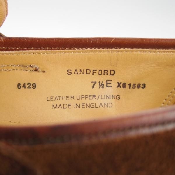 極上★クロケット&ジョーンズ 7.5E【定価￥85,320-★鹿革/DEERSKIN/375ラスト】SANDFORD/コインローファー/TABACCO/Crockett&Jones★g377