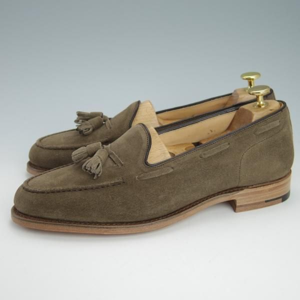 新品★チャーチ 85F/UK8.5【★タッセルローファー/FOSBURY】93ラスト/スエード/薄茶/メンズ/Church's★g379