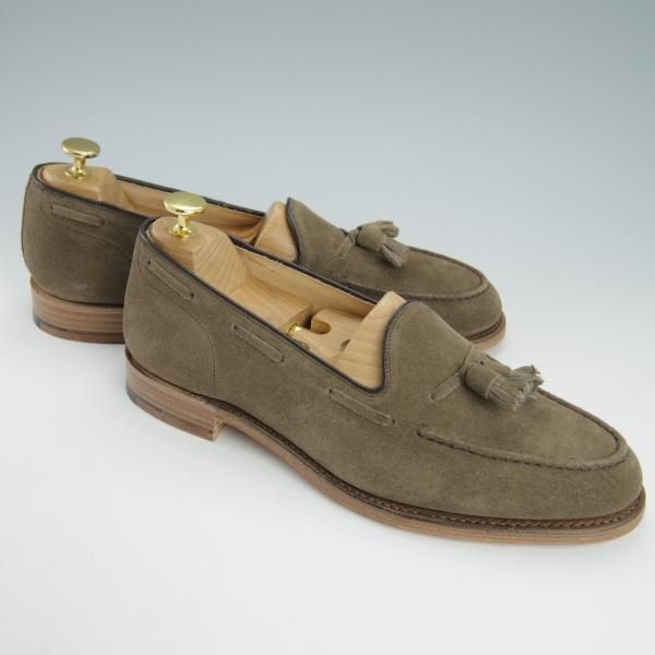 新品★チャーチ 85F/UK8.5【★タッセルローファー/FOSBURY】93ラスト/スエード/薄茶/メンズ/Church's★g379