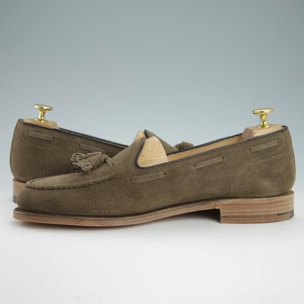 新品★チャーチ 85F/UK8.5【★タッセルローファー/FOSBURY】93ラスト/スエード/薄茶/メンズ/Church's★g379