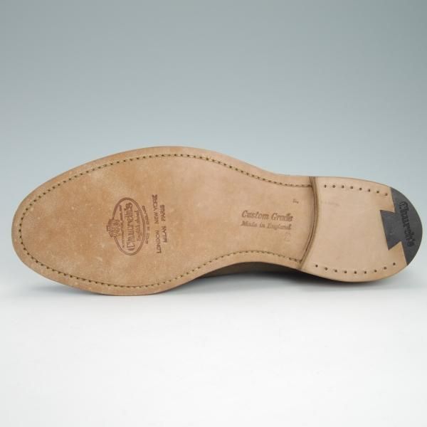 新品★チャーチ 85F/UK8.5【★タッセルローファー/FOSBURY】93ラスト/スエード/薄茶/メンズ/Church's★g379