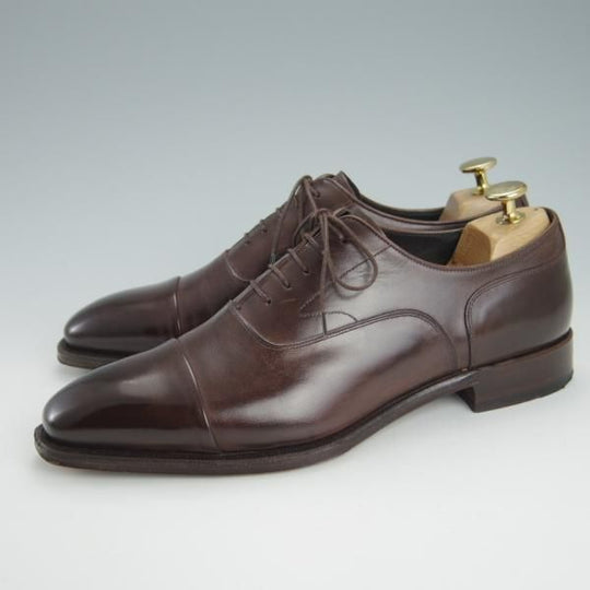 美品★シェットランドフォックス SIZE 6.5【定価￥47,300-★レディング/073F】ストレートチップ/カーフ/濃茶/メンズ/Shetlandfox★g380