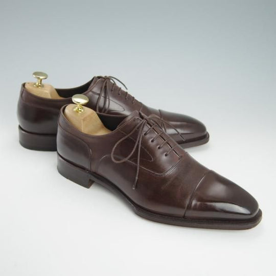 美品★シェットランドフォックス SIZE 6.5【定価￥47,300-★レディング/073F】ストレートチップ/カーフ/濃茶/メンズ/Shetlandfox★g380