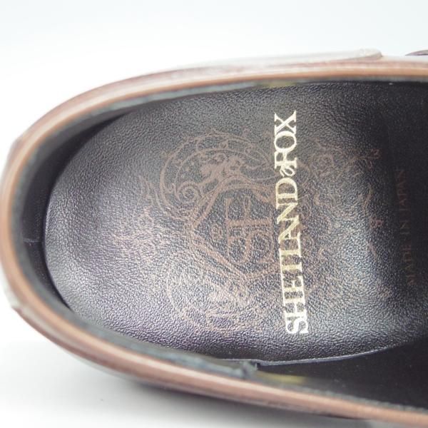 美品★シェットランドフォックス SIZE 6.5【定価￥47,300-★レディング/073F】ストレートチップ/カーフ/濃茶/メンズ/Shetlandfox★g380