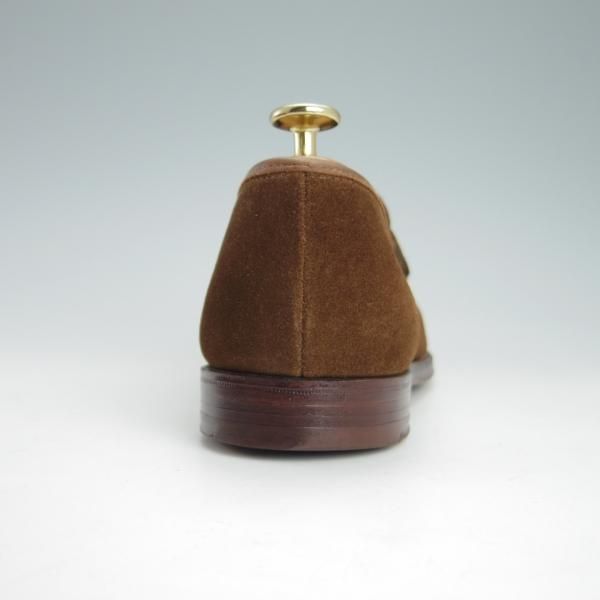 美品★クロケット&ジョーンズ 6.5E【定価￥74,800-★RICHMOND/314ラスト】コインローファー/スエード/SNUFF/茶/Crockett&Jones★g381