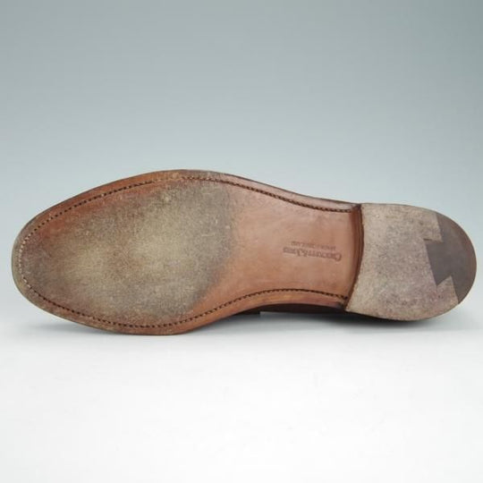 美品★クロケット&ジョーンズ 6.5E【定価￥74,800-★RICHMOND/314ラスト】コインローファー/スエード/SNUFF/茶/Crockett&Jones★g381