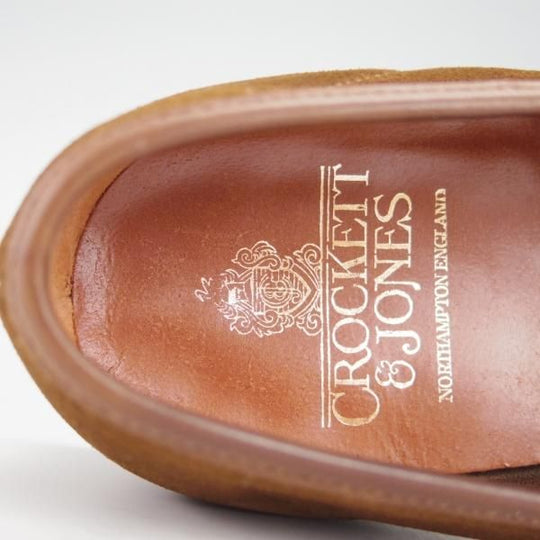 美品★クロケット&ジョーンズ 6.5E【定価￥74,800-★RICHMOND/314ラスト】コインローファー/スエード/SNUFF/茶/Crockett&Jones★g381